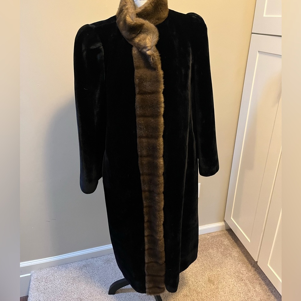 Vintage BORGAZIA Faux Fur Coat